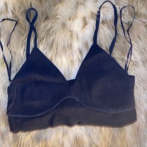 Navy bra top